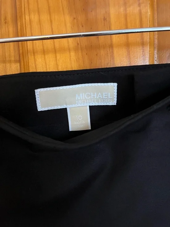 Michael Kors Black Mini Skirt with Silver Buttons - Picture 4 of 4